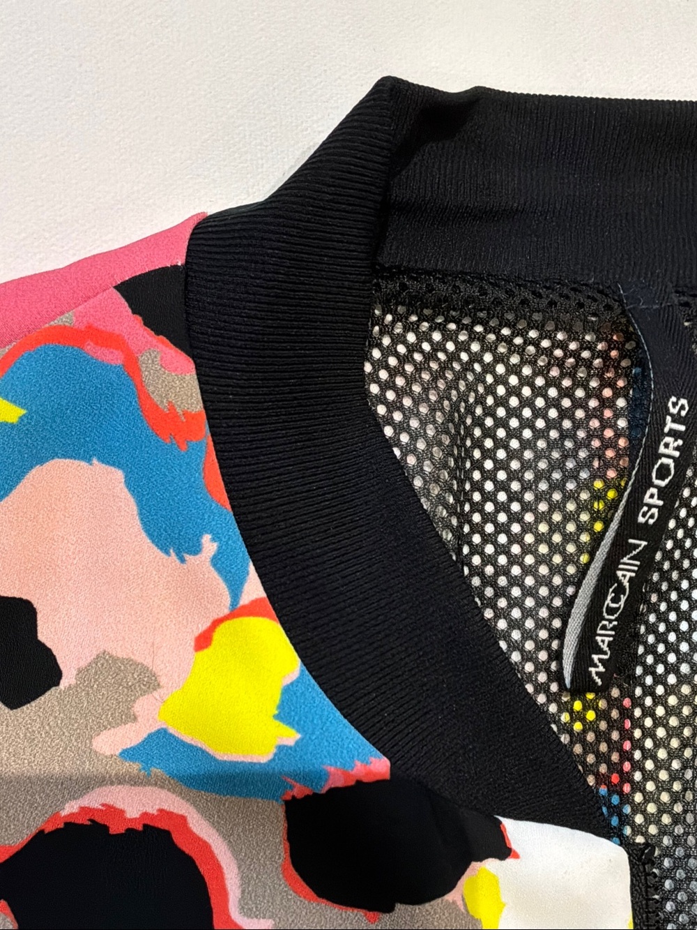 Marc Cain Multi-Color Abstract Print Bomber Jacket - Picture 2 of 7